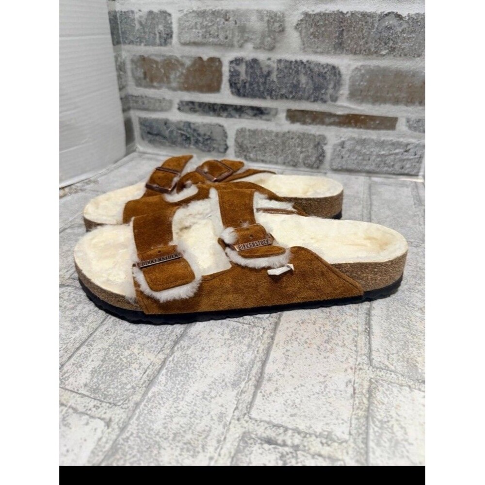 Birkenstock Arizona Women's Size EU 42 Shearling Suede Buckle Sandals